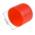 thumbnail image 3 of Unique Bargains 4pcs 1 1/2'(38mm) Round Red Vinyl End Cap Screw Thread Protectors Rubber Cover Caps, 3 of 3