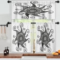 thumbnail image 3 of LALILO Kitchen Curtains and Valances Set of 3 36" Sun Art Window Treatment Tiers for Window Decor, 3 of 5