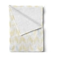 thumbnail image 2 of Yellow Chevron Soft Flannel Fleece Throw Blanket, Ikat Style Abstract Sketchy Looking Faded Zigzag Motif Tile, Cozy Plush for Indoor and Outdoor Use, 50" x 70", Marigold Pale Blue White, by Ambesonne, 2 of 5