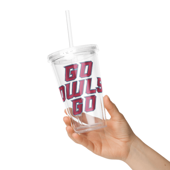 Florida Atlantic University FAU Owls 16 oz Double-Wall Tumbler with Lid & Straw – Reusable Acrylic Cup for Cold Drinks, Tailgating, Gifting, or Everyday Use
