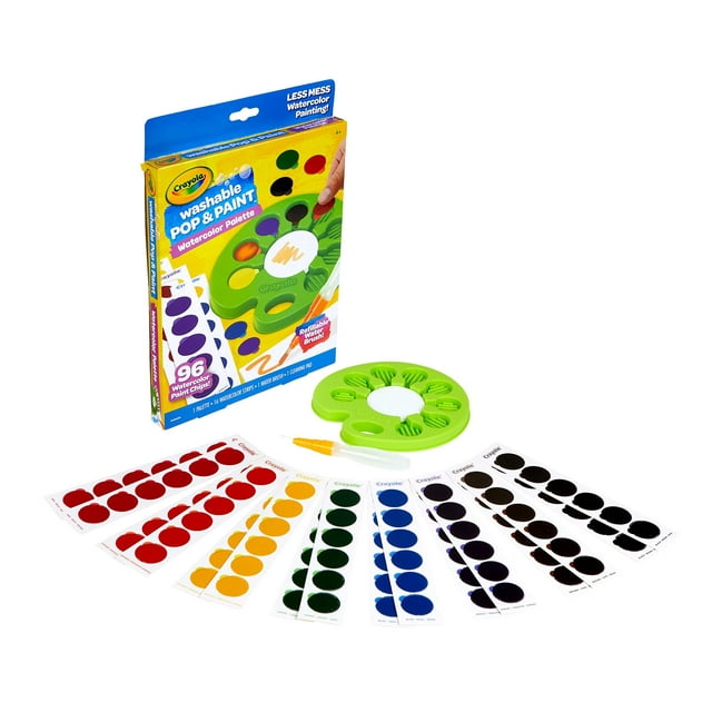 Set de pintura de acuarela Crayola Pop & Paint Palette, regalo para niños