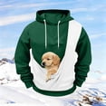thumbnail image 5 of Cat Pouch Hoodie Cat Pouch Hoodie Unisex Winter Drawstring Oversized Kangaroo Pouch Hoodie Cozy Pet Carrier Sweatshirts With Pockets Green XL, 5 of 5