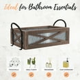 thumbnail image 4 of Autumn Alley Farmhouse Toilet Paper Basket for Back of Toilet - Farmhouse Toilet Paper Holder - Warm Brown Stain, 4 of 9