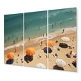 thumbnail image 2 of Designart "Umbrella Aerial Beach View V" Nautical & Beach Metal Wall Decor Set, 2 of 5