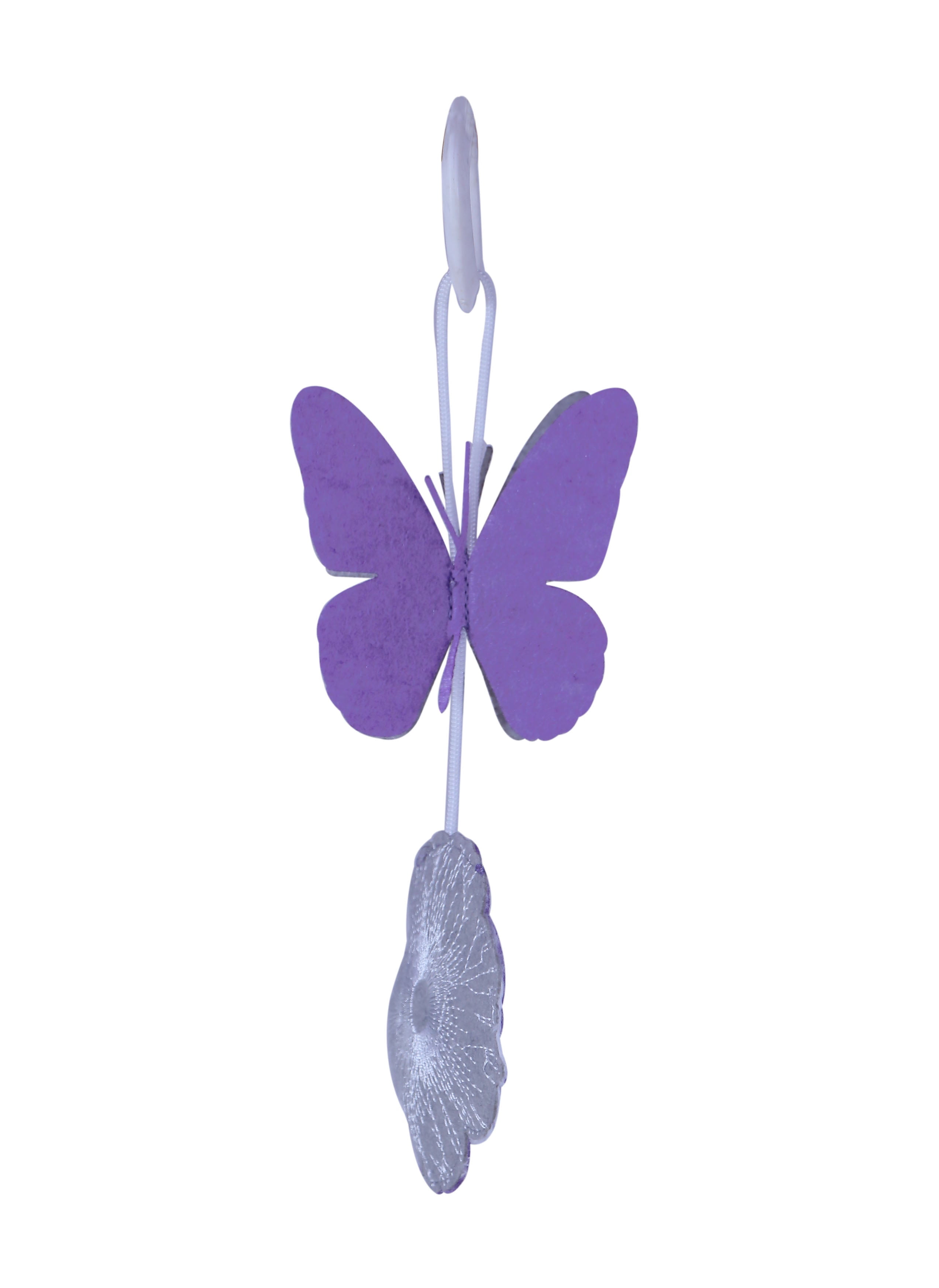 Bacati - Watercolor Flowers Purple Gray Musical Baby Crib Mobile