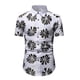 thumbnail image 1 of Camisa de manga corta con botones informales para hombre Pompotops  oipoqjl48926, 1 of 4