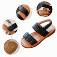 thumbnail image 5 of TOWED22 Girls Cute Heart Sandals Open Toe Summer Flats Dress Sandals Shoes Black,13, 5 of 6