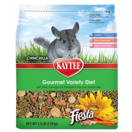 Kaytee Fiesta Gourmet Variety Diet Chinchilla Food, 2.5 Lb