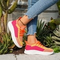 thumbnail image 3 of Women's Running Shoes Mesh Lightweight Soft Cushioned Casual Shoes Comfortable Walking Sneakers for Gym Workout Orange Size 9, 3 of 5