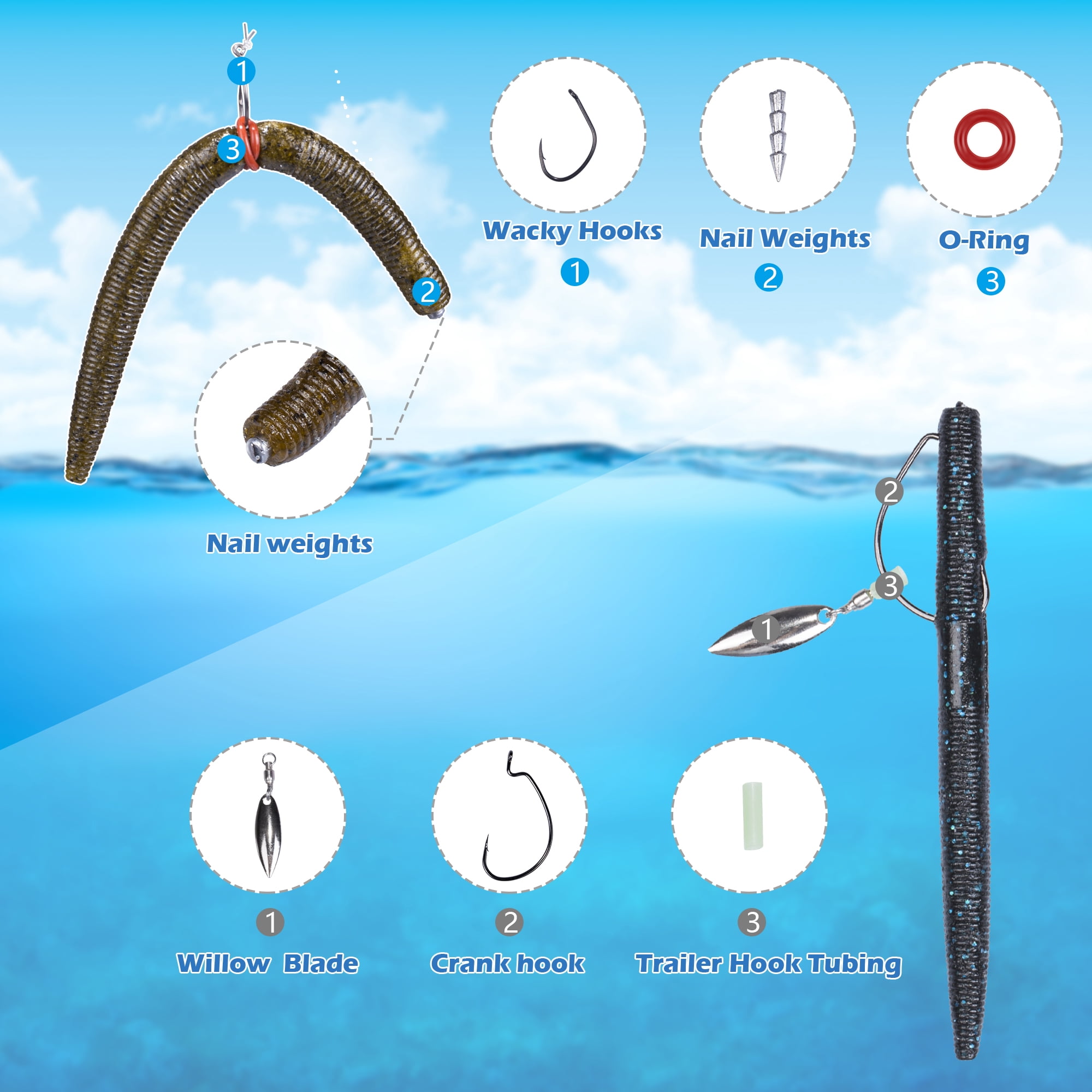 Senko Worm Fishing Kit – Salted Soft Plastic Lures Designed for Bass