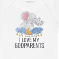 thumbnail image 4 of Inktastic I Love My Godparents Cute Elephants in Night Sky Boys or Girls Baby Bodysuit, 4 of 5