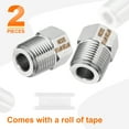 thumbnail image 3 of Uxcell 2pcs Stainless Steel Pipe Fitting 1/8" NPT Female x 3/8" NPT Male Reducer Hex Bushing Pipe Adapter Fittings Reducing Cast Pipe Connector for Water Oil Gas Tub, 3 of 6
