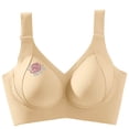 thumbnail image 2 of Dagegui Womens Bra 2X Women's Push Up Bras Wireless Adjustable Strap Bra Full Coverage Anti-Saggy Bra Comfortable Breathable Everyday Underwear Beige, 2 of 9