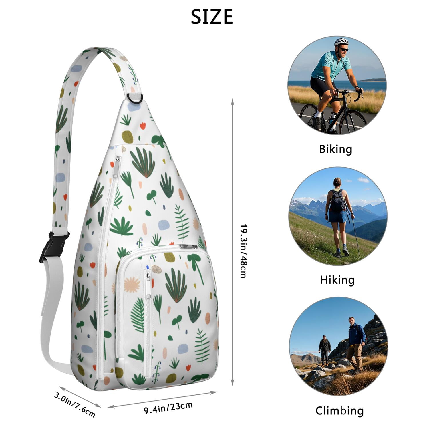 Tear - resistant Sunflower Sling Bag Organized for Tactical Use