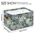 thumbnail image 4 of Yayeee Canvas Storage Basket with Handles for Shelves Fabric Bins Closet Organizer, Watercolor Hydrangeas Pattern, 4 of 8