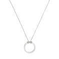 thumbnail image 2 of Sterling Silver 1/10 ct TDW Diamond Circle Hoop Pendant Necklace (I-J, I3-Promo), 2 of 6