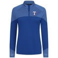 thumbnail image 2 of Women's Levelwear Royal Texas Rangers Classic Stripes Insignia 2.0 Raglan Quarter-Zip Top, 2 of 3