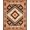 Brown Orange Tan, Pattern 18, variant on ODIKA 8'x10' Washable Area Rug Hallway Boho Vintage Faded Southwestern Distressed Ornate Border for King Size Bedroom Under Bed, Master Suite, Non-Shedding, Easy Care