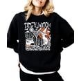 thumbnail image 2 of Tipsy Witch Society Halloween Sweatshirt for Women Funny Witchy Cocktail & Black Cat Sweater Black Sweatshirt Adult Large, 2 of 4