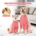 thumbnail image 7 of Dog Recovery Suit with Zipper, Dog Shedding Suit Onesie, After Surgery Dog Shirt, E Collar Alternative Anxiety Calming Shirt for Small Medium Large Dog Pink 3XL, 7 of 7