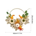 thumbnail image 3 of Guirnalda de Otoño de Girasol Artificial, Calabaza y Hoja de Arce para Decoración de Puerta o Pared en Acción de Gracias, 45 cm o 50 cm, Estilo Completo o Medio, 3 of 6