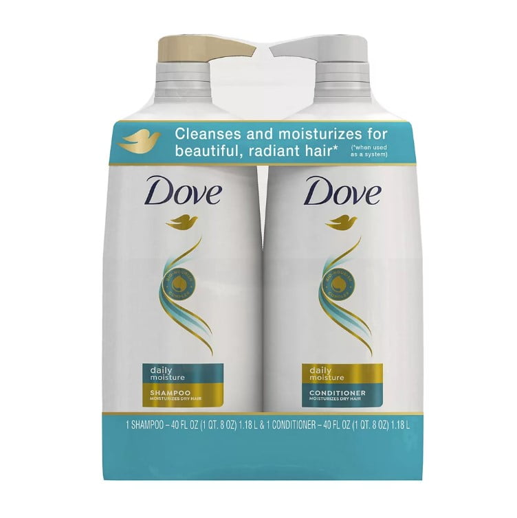 Dove Moisturizing Shampoo and Conditioner with Pump Daily Moisture, 2
