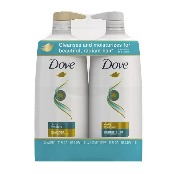 Dove Moisturizing Shampoo and Conditioner with Pump Daily Moisture, 2