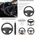 thumbnail image 4 of Uorisanigo Gothic Moon Sun 10 Pcs Cars Seat Covers with Comfortable Soft Car Steering Wheel Cover Cars Seat Belt Cover and Auto Water Cup Coaster Chapstick Holder Universal Fit for Car SUV, 4 of 7