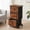 Rustic Brown, variant on BEAUTYPEAK 3 Drawer Rolling Fabric Dresser Mobile Nightstand Storage Cabinet with Lockable Casters for Bedroom Closet Office, Gray
