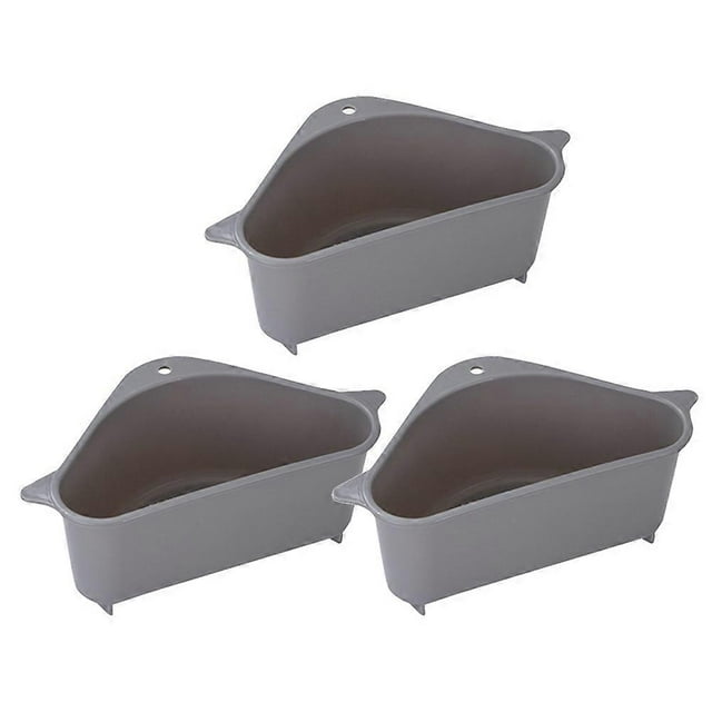 3Pcs Creative Hanging Basket Storage Ideal For Kitchen Organization With Triangular Shape And Snap Button Type In Stylish