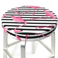 thumbnail image 3 of Haiem Flamingos Cushion Round Bar Chair Seat Cover Bar Chair Cushion Covers Elastic Washable Bar Chair Cover,Protects from Scratches and Stains-12 inch, 3 of 7