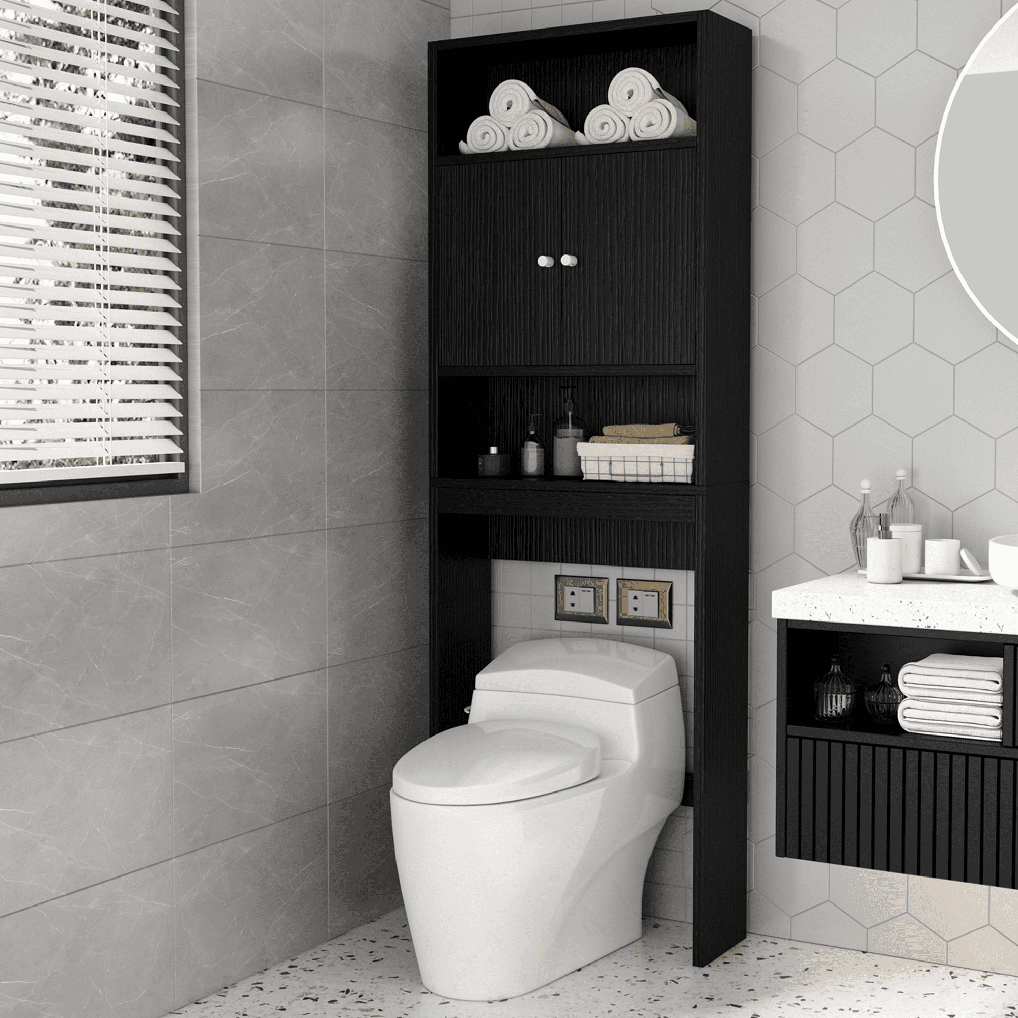 Bathroom Cabinets Over the Toilet and More Storage Ideas You'll Love