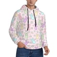 thumbnail image 2 of Cauagu Colorful Bunny for Men's Pullover Hooded Sweatshirt Athletic Casual Hoodie Aautumn Hoodie Sweatshirt for Men Pullover Casual Hooded Sweatshirt-Medium, 2 of 7