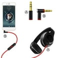 thumbnail image 2 of Câble de Casque 3.5mm Mâle à Mâle Contrôle de Ligne de Tablette Cordon d'Écouteurs Accessoires de Casque de Remplacement pour Beats Studio/Executive Rouge, 2 of 7