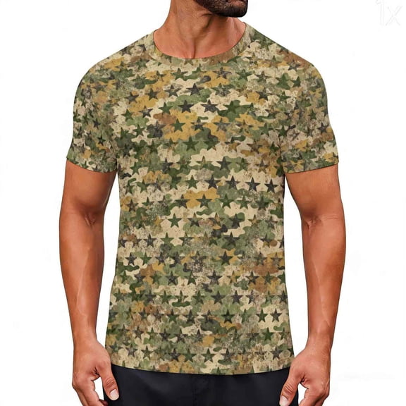 Camo Hunting Short Sleeve Shirt for Men - Lightweight Performance Stretchable Tee with 4-Way Stretch
