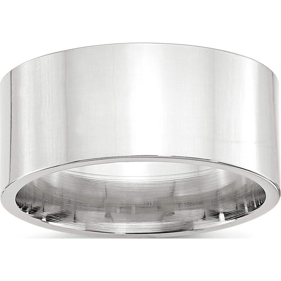 10K White Gold 10Kw 10mm Standard Flat Comfort Fit Band Size 11 Made In United States 1wflc100-11