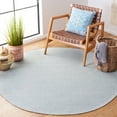 thumbnail image 2 of SAFAVIEH Montauk Cian Distressed Cotton Area Rug, Turquoise/Grey, 6' x 6' Round, 2 of 11