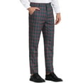 thumbnail image 5 of INSPIRE CHIC Men's Dress Pant Flat Front Stretch Business Plaid Pants, 5 of 6