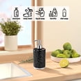 thumbnail image 4 of Round Wave Design Hand Soap Dispenser Bottle, Stylish Refillable Lotion Pump Container for Bathroom and Kitchen, Decorative Hand Wash Bottle for Modern Home Sink Station and Vanity Use, 420ml, Black, 4 of 7