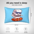 thumbnail image 6 of Disketp Sushi Salmon Surfing Satin Pillowcase For Hair And Skin - Satin Pillow Cases Standard Size 20x30 Inches With Zipper,Gifts For Women Men, 6 of 8