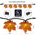 thumbnail image 2 of Guirnalda de luces Abeja para decoración otoñal con forma de hoja de arce, 35 LED, 4 m, 2 of 7