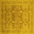 thumbnail image 1 of Ahgly Company Indoor Square Oriental Yellow Industrial Area Rugs, 8' Square, 1 of 4