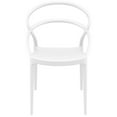 thumbnail image 2 of 32.25" White Outdoor Patio Round Dining Chair, 2 of 7