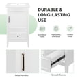 thumbnail image 6 of 20" Bathroom Vanity with Sink, White Vanity Cabinet with Storage Drawer & Door, Semi-Lune Ceramic Basin, Adjustable Feet for Small Bathroom, 6 of 11