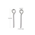 thumbnail image 5 of 20gs Tarnish Resistant 304 Stainless Steel Eye Pin Stainless Steel color 15mm Hole: 2mm Pin: 0.7mm about 220pcs/20g, 5 of 6
