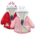 thumbnail image 2 of Chenyin Baby Toddler Winter Coats Fleece Jacket for Girls Boys Thickening Snowsuit Girls Boys Hooded Cotton Jacket Warm Outerwear Clothes for Kids 1- 8T, 2 of 9