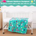 thumbnail image 4 of Rainbow Baby Blanket for Girls and Boys, Soft Rainbow Blanket for Baby Girls, Kids Blanket with Vibrant Colors, Fluffy Cozy Rainbow Fleece Blanket - Girls Blanket, 30x40 Inches, 4 of 6