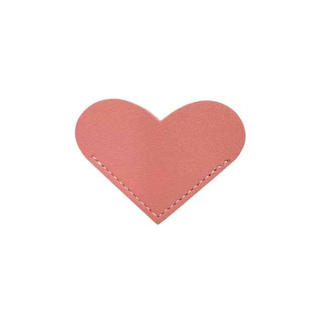 piezas de cuero corazón marcapáginas corazón página esquina hecho a mano marcapáginas cuero lectura lindo marcapáginas accesorios para mujeres Bookworm Present Book Lovers (oro rosa) oso de fresa Electrónica