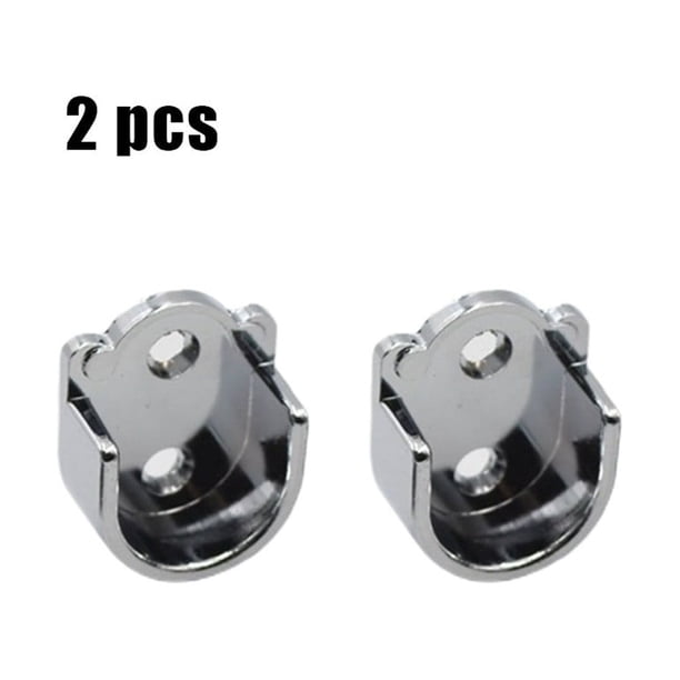 KDJ Zinc Alloy Shower Curtain Rod Brackets Set of 2 - Wardrobe Closet Rod Supports Holder for Bathroom, Kitchen, Closet - Easy Install, Durable (22mm)