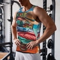 thumbnail image 5 of Pofeuu Tropical Vacation Essentials Print Men's Workout Tank Tops Sleeveless Muscle Gym Shirt Quick Dry-, 5 of 7